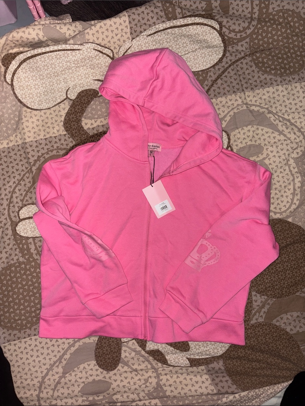 Juicy Couture women’s Pink Zip-Up Hoodie